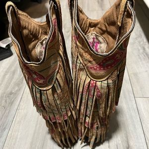 Tanner Mark fringed boots